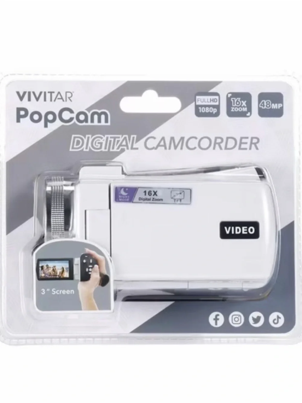 New Digital Camcorder with 16X Zoom and 2 new micro SDXC cards with adapter